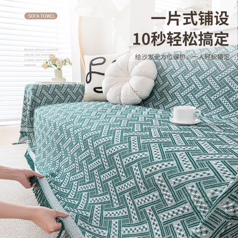 Nordic Ins Style Sofa Cover – Universal Polyester Cotton Blanket for Combination Sofas - Image 3